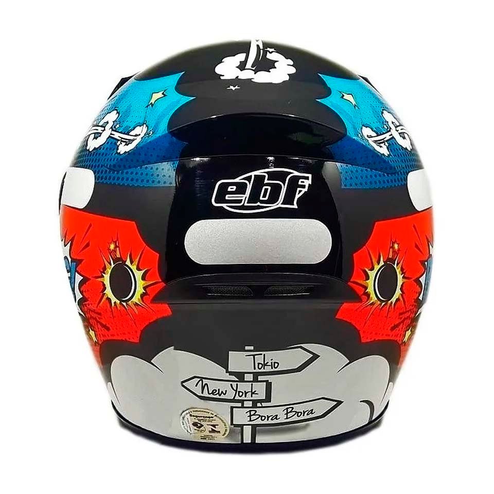 Capacete EBF Spark Cartoon Preto Capacete EBF Spark Cartoon Preto