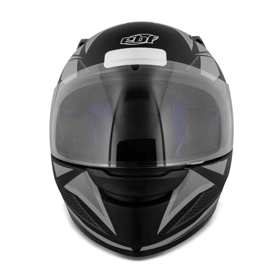 Capacete EBF New Spark Flash Preto Fosco Prata Capacete EBF New Spark Flash Preto Fosco/Prata
