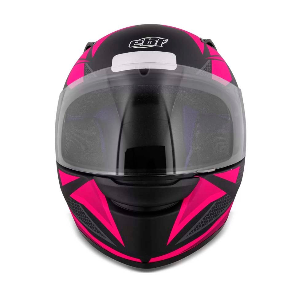 Capacete EBF New Spark Flash Preto Fosco Rosa Capacete EBF New Spark Flash Preto Fosco/Rosa