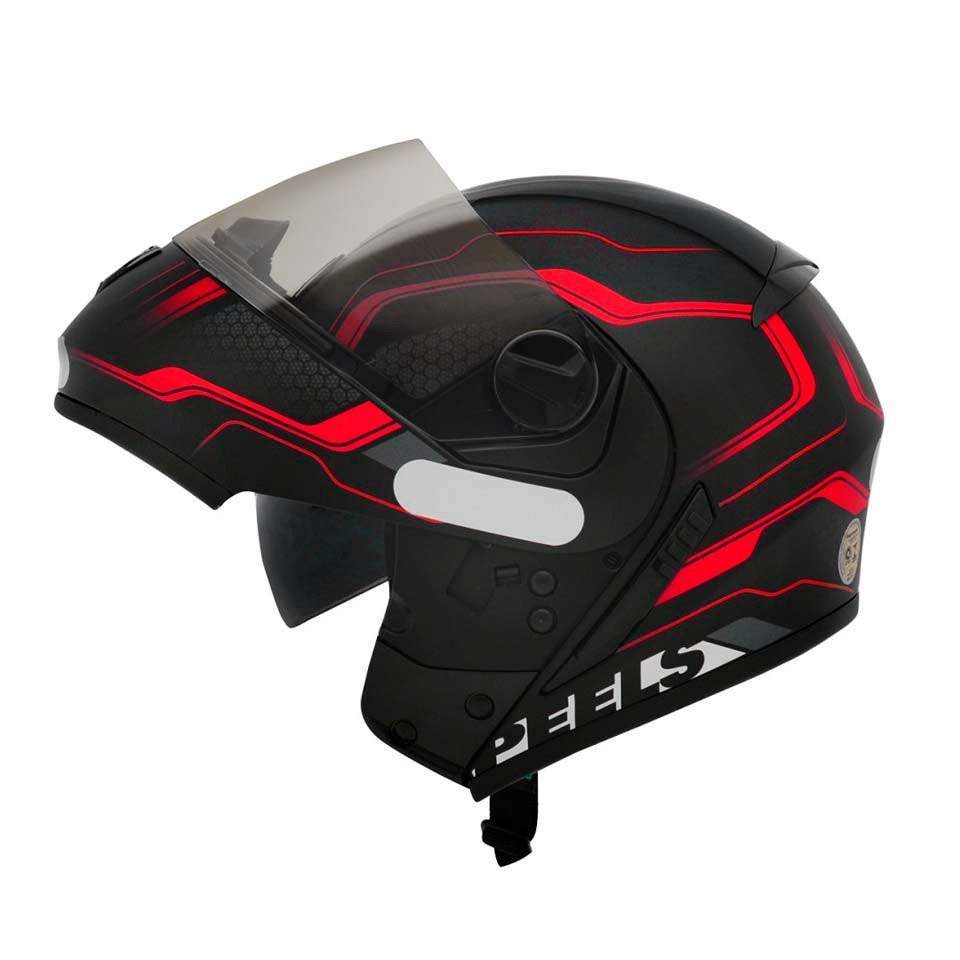 Capacete Peels Urban 2 Ultron Preto Fosco Vermelho Capacete Peels Urban 2 Ultron Preto Fosco/Vermelho