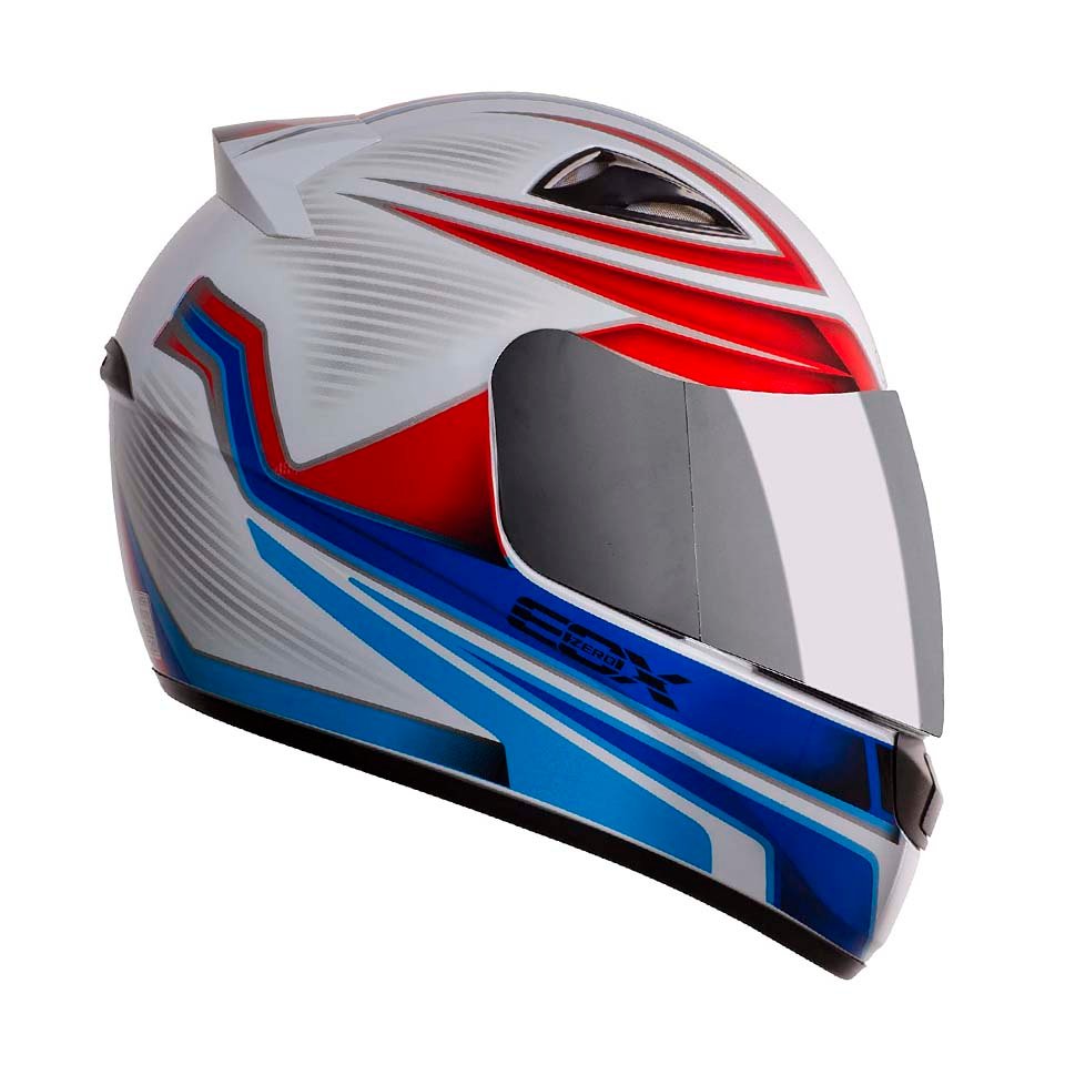 Capacete EBF E0X Frost Branco Azul Capacete EBF E0X Frost Branco Azul