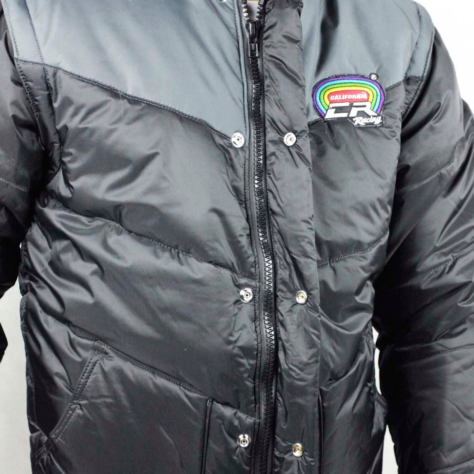 Jaqueta California Racing Tradicional Masculina Preta Cinza Jaqueta California Racing Tradicional Masculina Preta Cinza